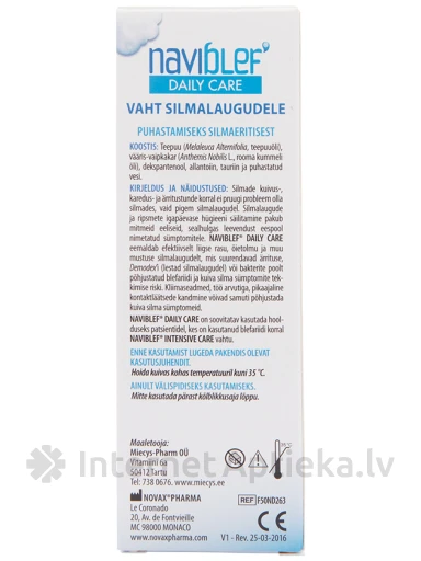 NAVIBLEF DAILY CARE очищающая пенка для век и ресниц, 50 мл | internetaptieka.lv