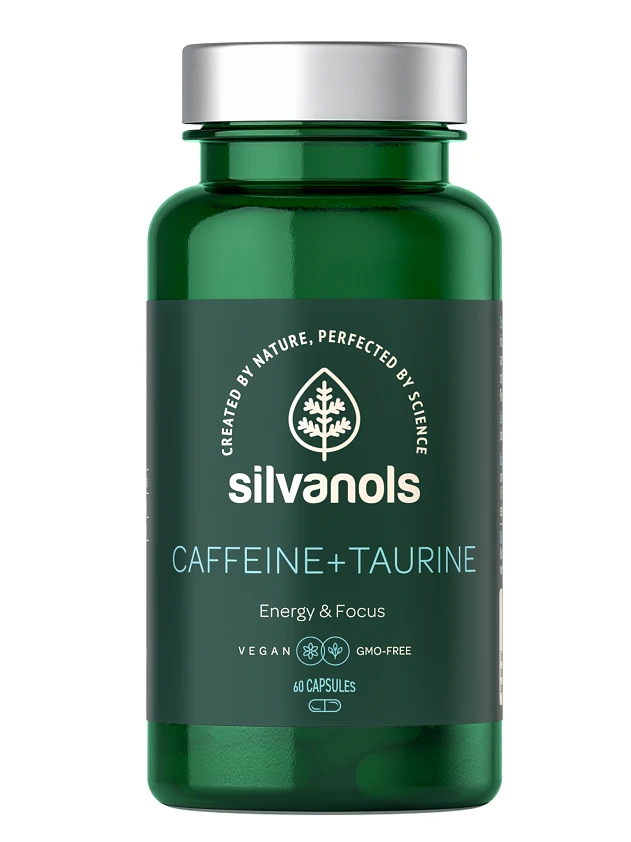 SILVANOLS Caffeine + Taurine kapsulas, 60 gab.
