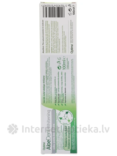 AloeDent Whitening отбеливающая зубная паста с алоэ вера, 100 мл | internetaptieka.lv