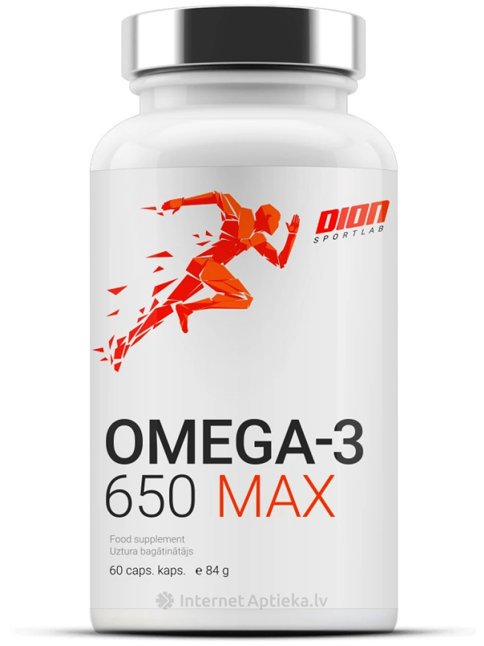 Dion Sportlab Omega 3 650 max, 60 капсул | internetaptieka.lv