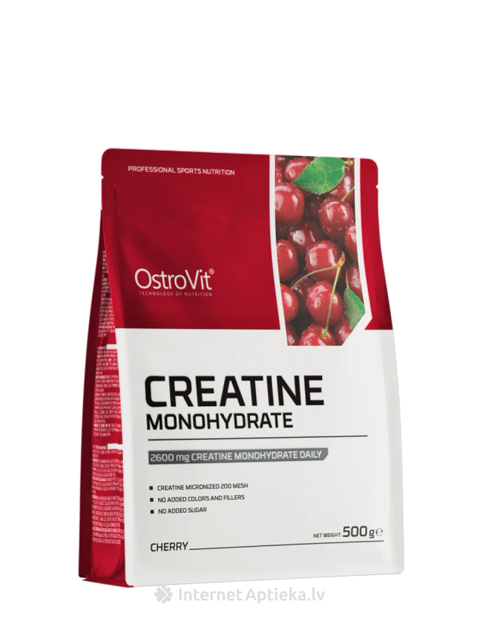 OstroVit Creatine Monohydrate pulber (cherry, sport blue), 500 g | internetaptieka.lv