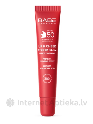 Babē LIP&Cheek SPF50 huule- ja põsepalsam punane, 20 ml | internetaptieka.lv