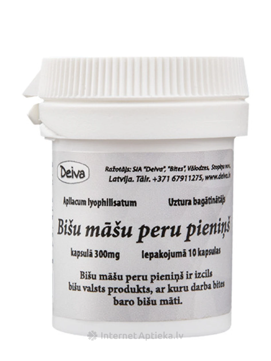 Пчелиное маточное молочко 300 мг, 10 капсул | internetaptieka.lv