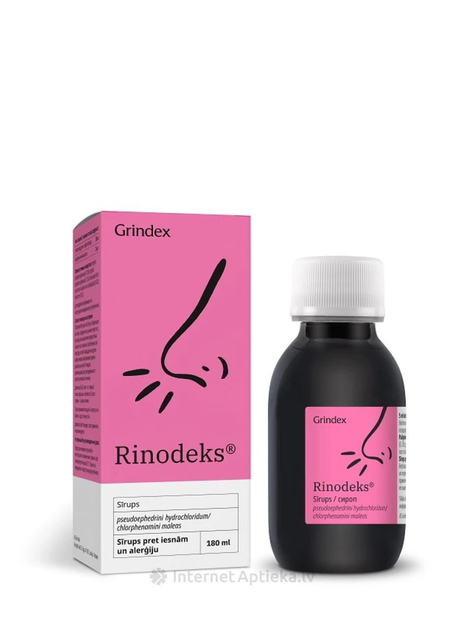 Rinodeks sīrups, 180 ml | internetaptieka.lv