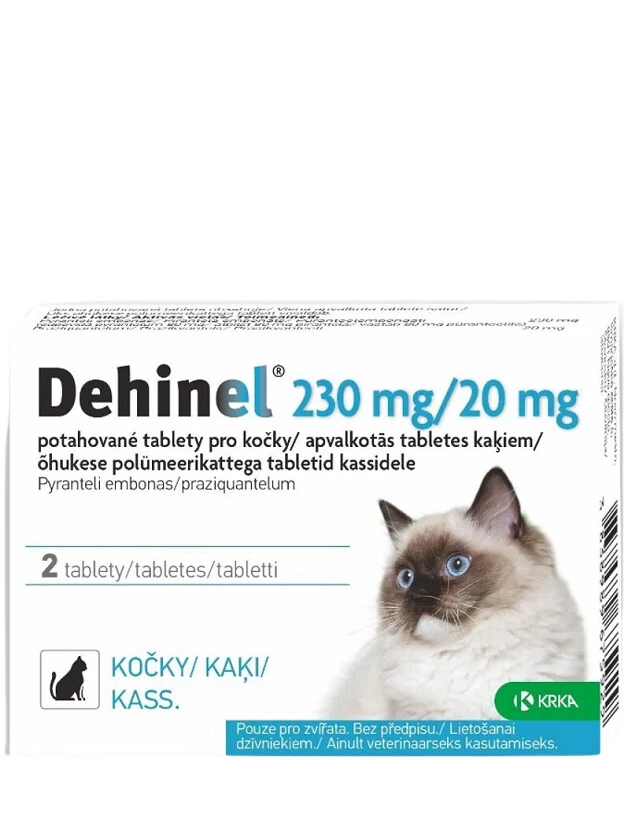 Dehinel 230/20mg kaķiem, 2 tabletes - InternetAptieka.lv