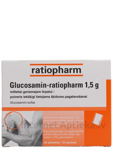Glucosamin-Ratiopharm pulber 1,5 g, 20 pakki | internetaptieka.lv