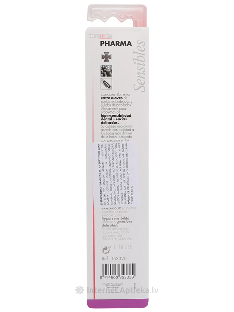 Зубная щетка Foramen Pharma - extra soft hypersensitivity, 1 шт. | internetaptieka.lv