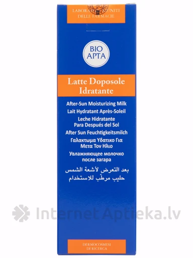 Bioapta Aptasol Idratante päevitusjärgne niisutav piim, 125 ml | internetaptieka.lv