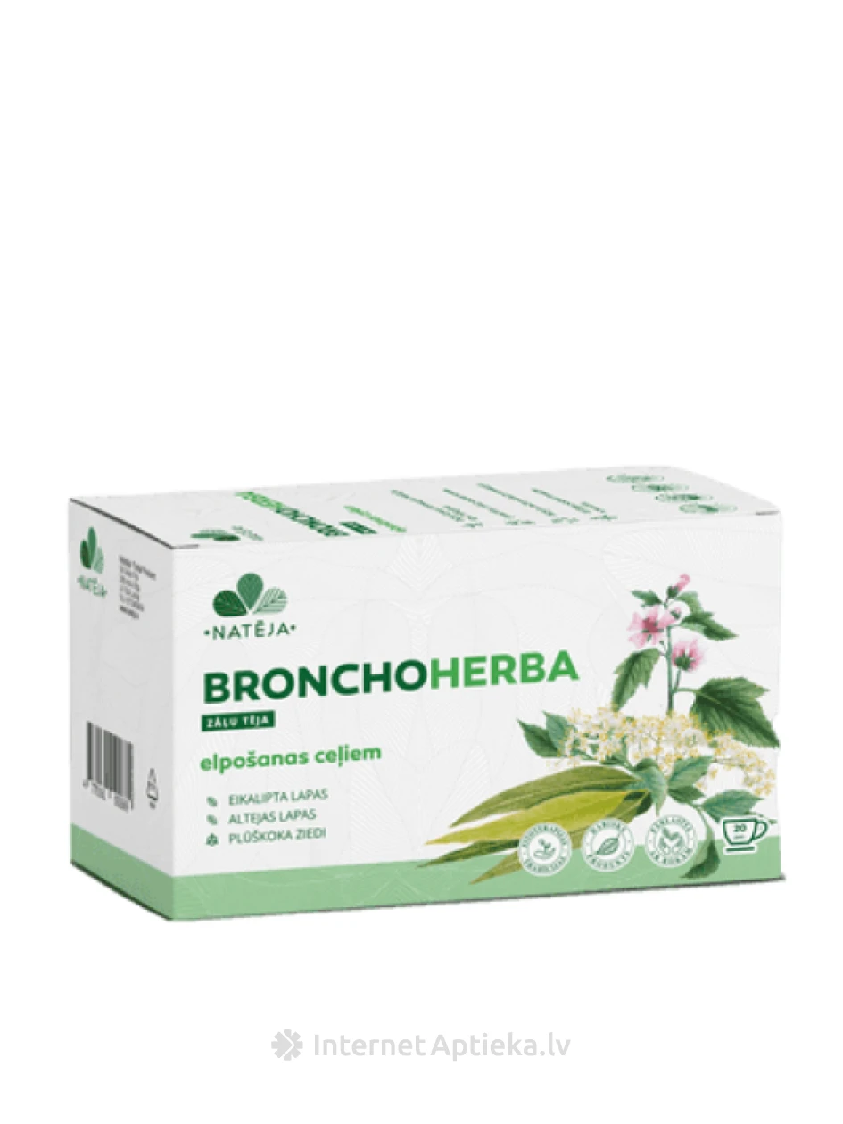 Natēja Bronchus чай, 20 пакетиков | internetaptieka.lv
