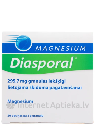 Magnesium Diasporal 300 (магний) со вкусом апельсина, 20 пачек | internetaptieka.lv