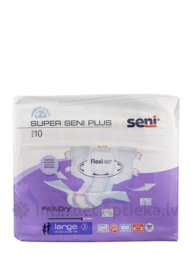Seni Super Plus Large autiņbiksītes, 10 gb. | internetaptieka.lv