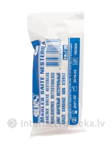 Olko Marles saite - nesterila, 5 m x 7 cm, 1 gb. | internetaptieka.lv