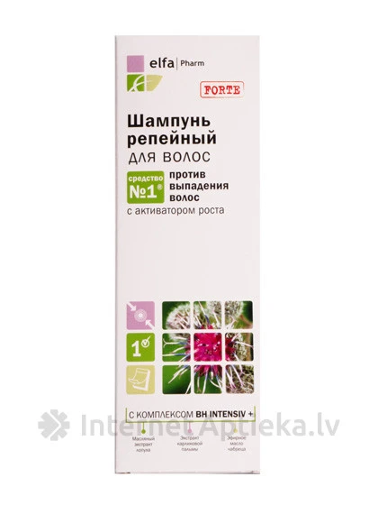 Latvia product data sample: Elfa Dadžu šampūns pret matu izkrišanu, 200 ml