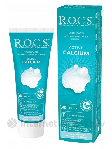 R.O.C.S. Aktiivne kaltsiumi hambapasta, 94 g | internetaptieka.lv