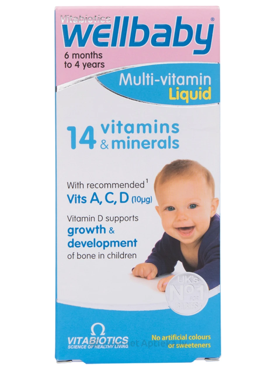 Vitabiotics WellBaby sīrups bērniem no 4 mēn., 150 ml | internetaptieka.lv