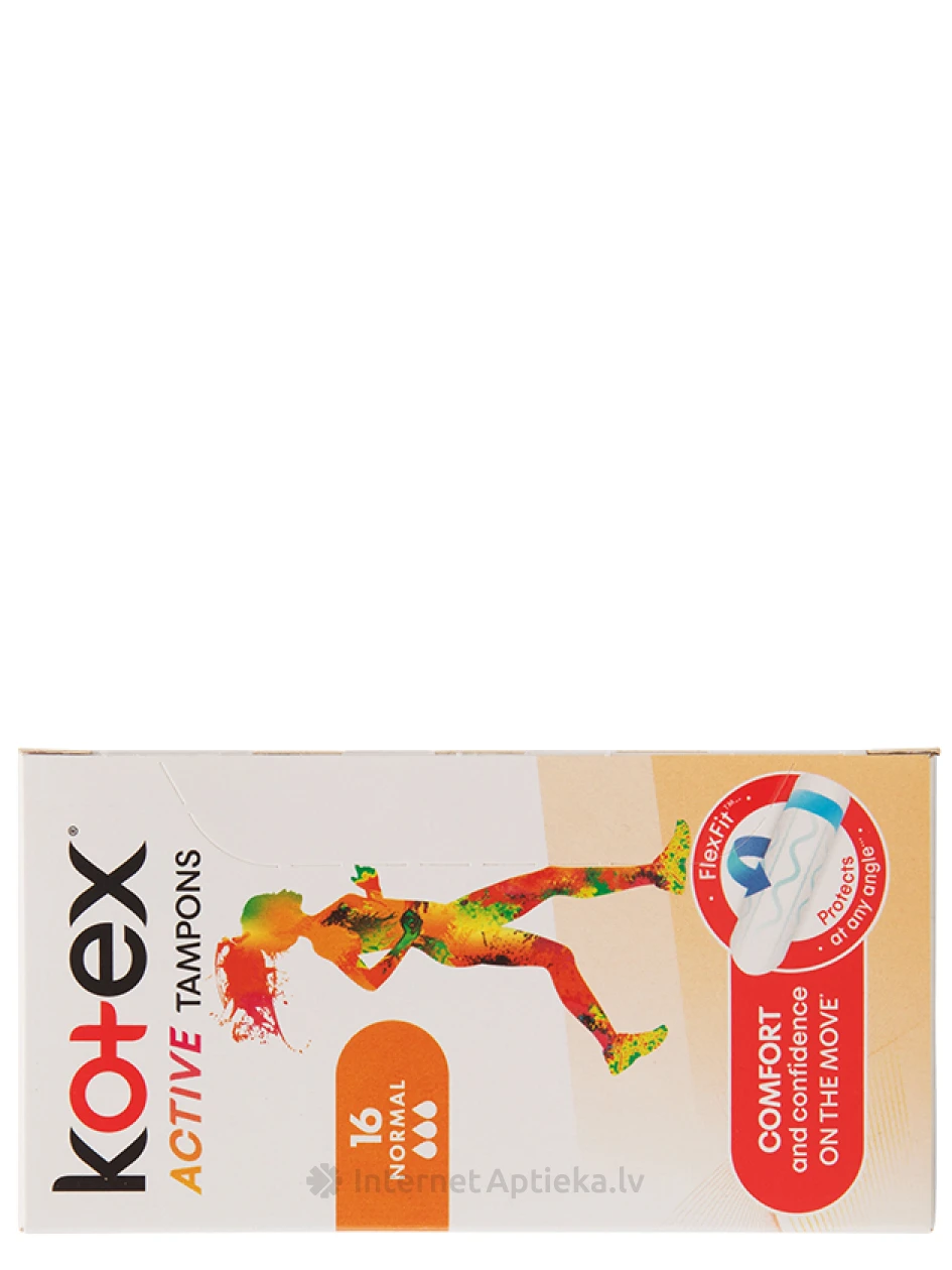 Тампоны Kotex Active Normal, 16шт. | internetaptieka.lv