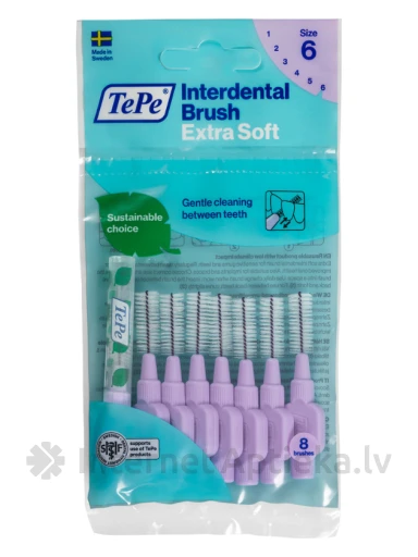 TePe Interdental Brush hambavaheharjad 1,1 mm, helesinine, X-soft (eriti pehme), 8 tk | internetaptieka.lv
