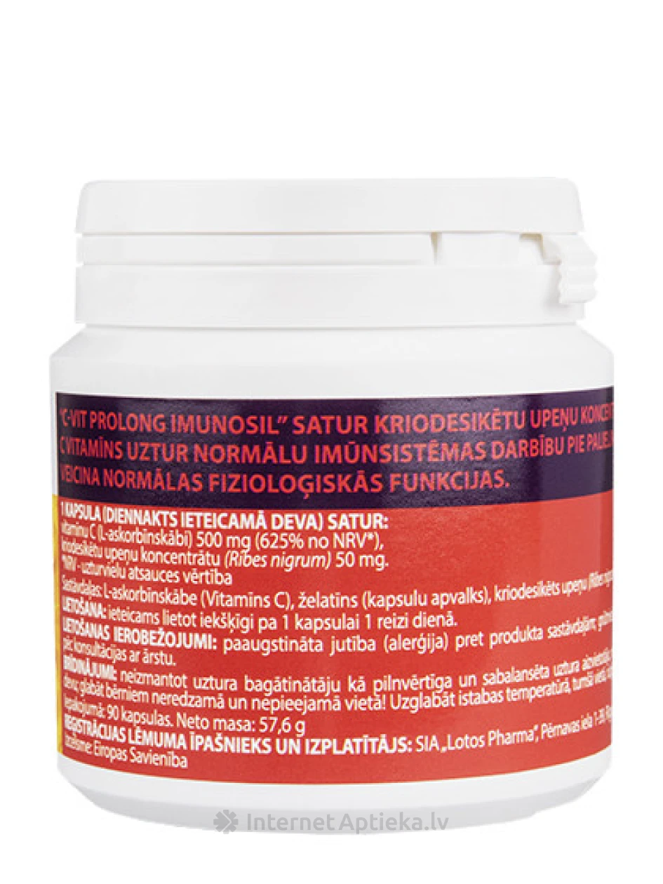 C-Vit Prolong Imunosil, 90 капсул | internetaptieka.lv
