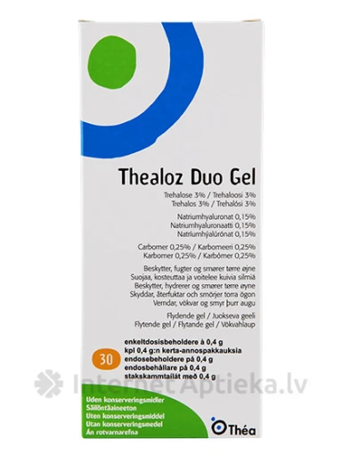 Thealoz Duo gel acu mitrināšanas pilieni, 30 unidozes | internetaptieka.lv