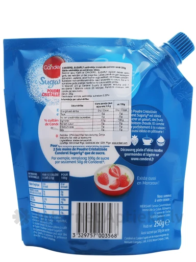 Canderel Sugarly saldinātājs kristalizēta pulvera veidā, 250 g | internetaptieka.lv