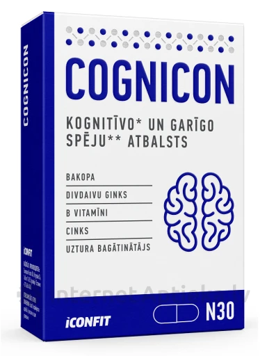 ICONFIT Cognicon - Для поддержки умственной работоспособности, 30 капсул | internetaptieka.lv