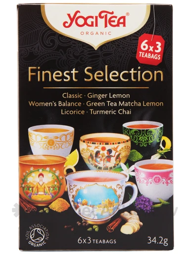 Tēja Yogi Finest Selection tēju izlase, 9 x 2 paciņas | internetaptieka.lv