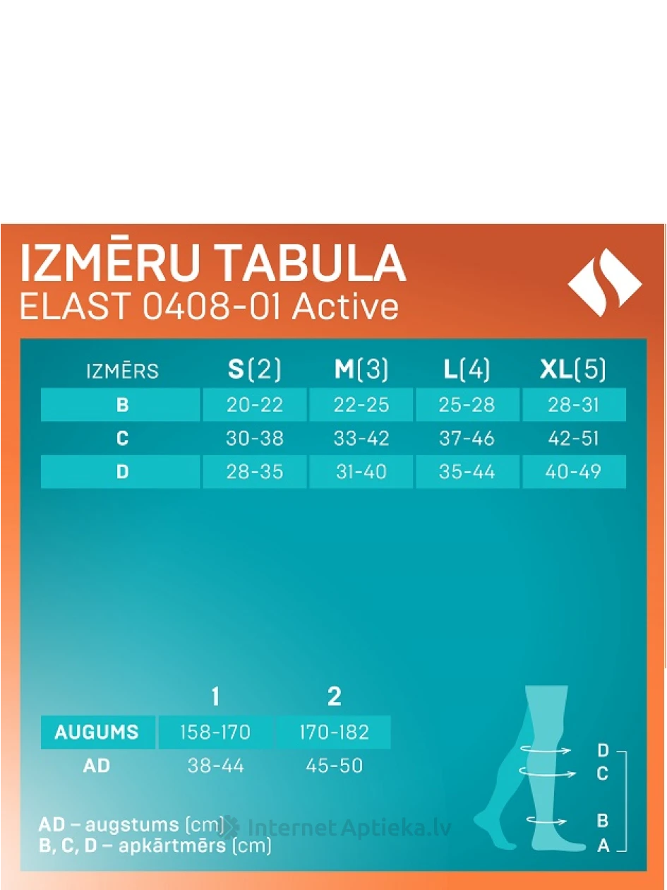 Tonus Elast Kompresijas getras bez pēdas daļas sportam un aktīvam dzīvesveidam Nr.4 (riekstu) | internetaptieka.lv