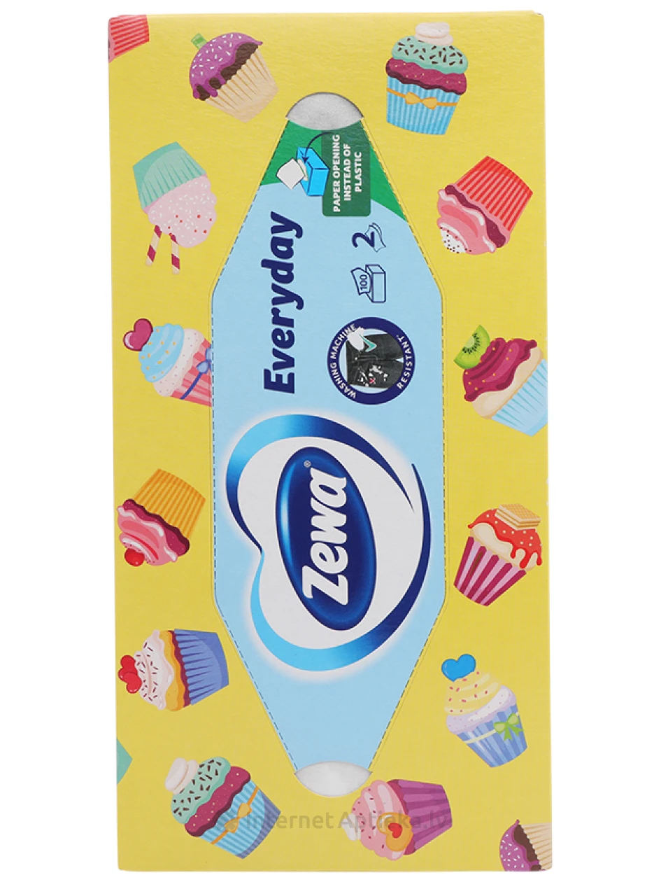 Zewa Flower Косметические салфетки в коробке, 100 шт. | internetaptieka.lv