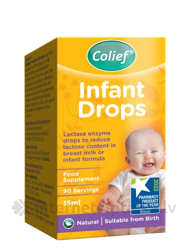Colief Infant Drops капли лактазы для младенцев, 15 мл | internetaptieka.lv