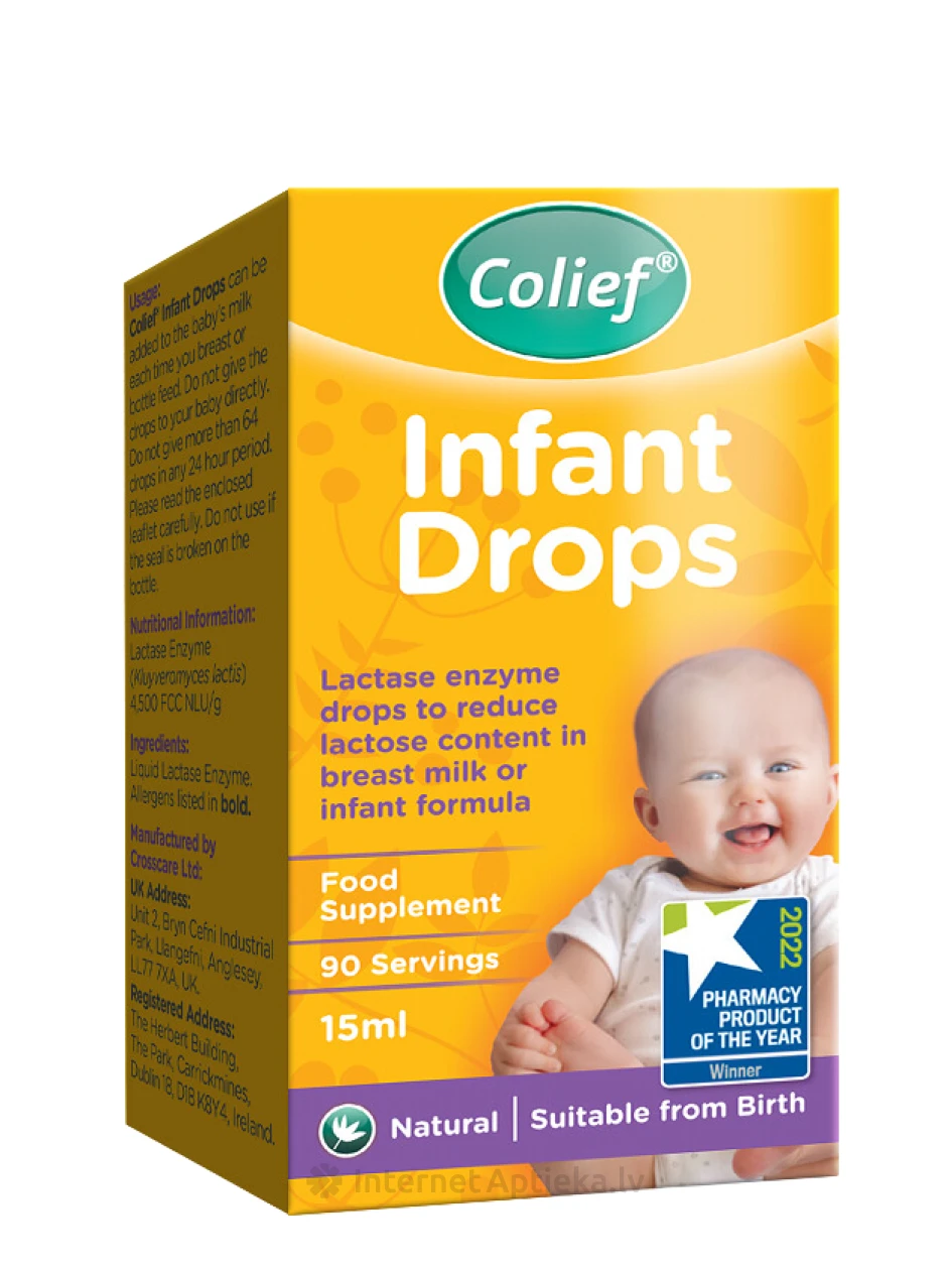 Colief Infant Drops laktaasensüümi tilgad imikutele, 15 ml | internetaptieka.lv
