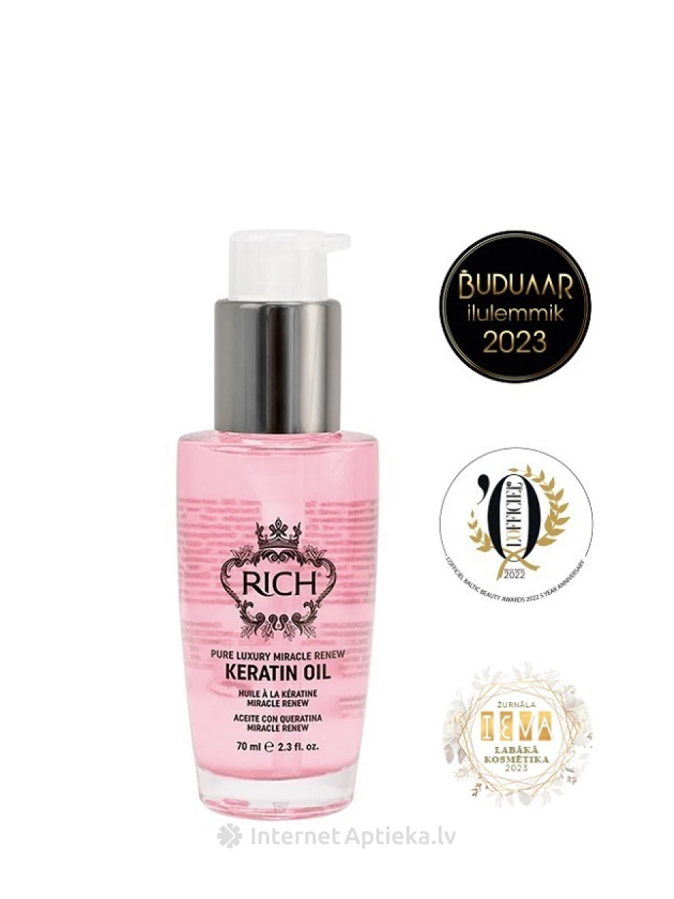 RICH Pure Luxury Масло для волос, насыщенное кератиновыми протеинами, 70 мл | internetaptieka.lv