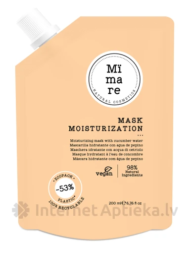 Mimare Mitrinoša maska ar gurķu ūdeni, 200 ml | internetaptieka.lv