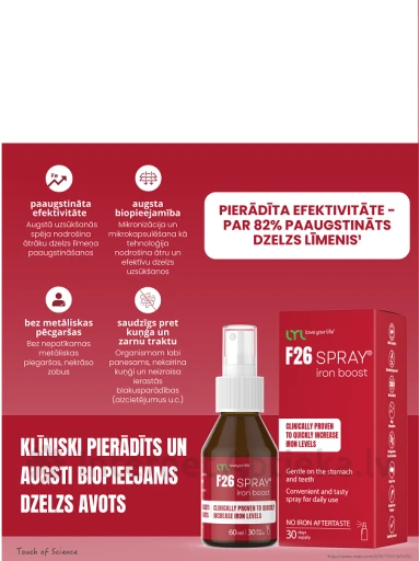 LYL F26 SPRAY® iron boost sprej, 60 ml | internetaptieka.lv