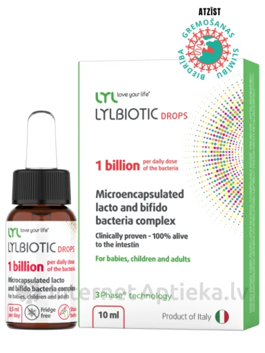LYLBIOTIC Baby Drops pilieni, 10 ml | internetaptieka.lv