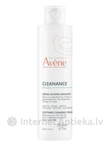 AVENE CLEANANCE HYDRA raminantis ir valantis kremas, 200 ml | internetaptieka.lv