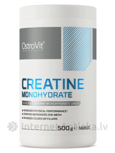 OstroVit kreatino monohidrato milteliai su mangų skoniu, 500 g | internetaptieka.lv