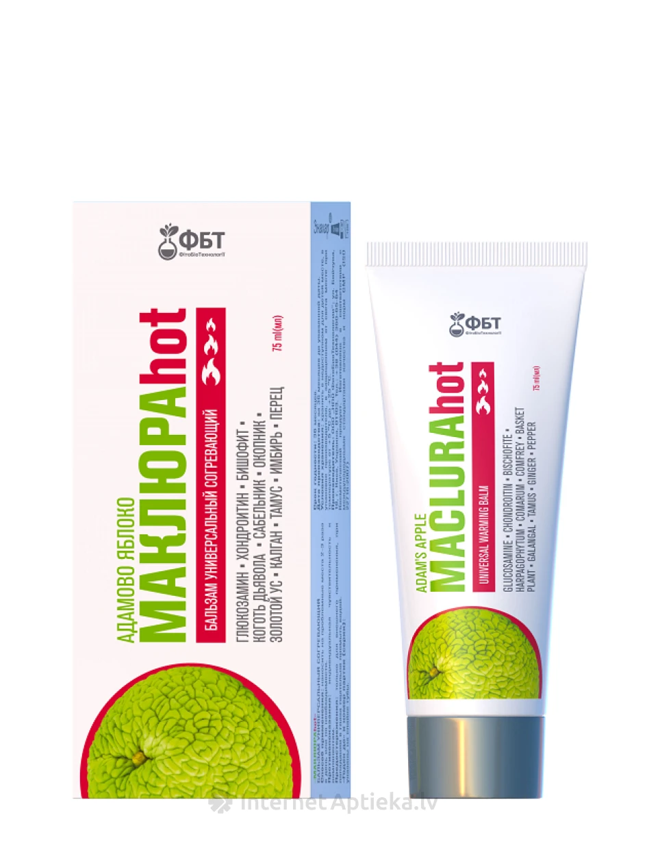 FBT Универсальный разогревающий бальзам Maclura Hot, 75 мл | internetaptieka.lv