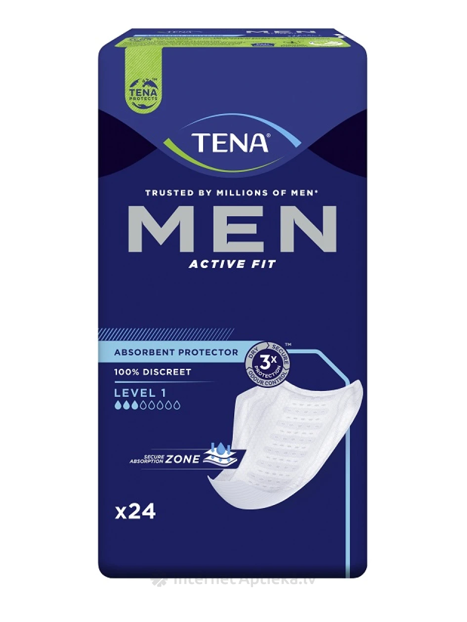 TENA Men Level 1 hügieenisidemed, 24 tk. | internetaptieka.lv