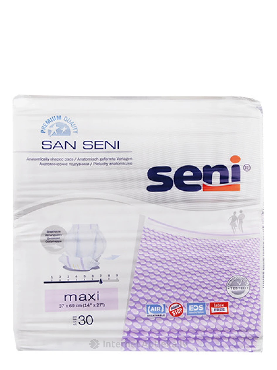 Seni San Maxi анатомические подгузники, 30 шт. | internetaptieka.lv