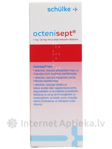 Schülke Octenisept 1mg / 20 mg /ml uz ādas lietojams šķīdums brūču un gļotādas dezinfekcijai, 50 ml | internetaptieka.lv