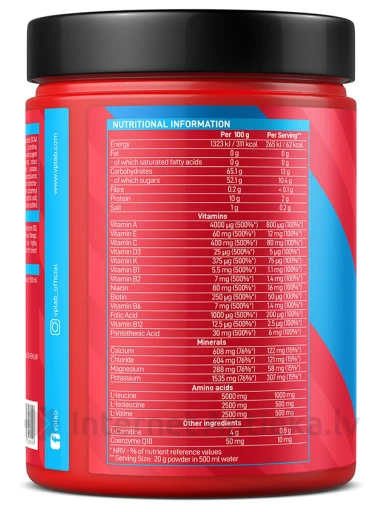 Vplab FitActive Blue Raspberry Pulveris, 500 g | internetaptieka.lv