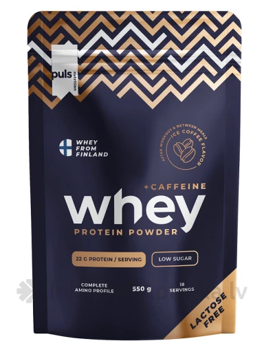 Puls Whey Ice Coffee + caffeine  laktoosivaba valgupulber, 550 g | internetaptieka.lv