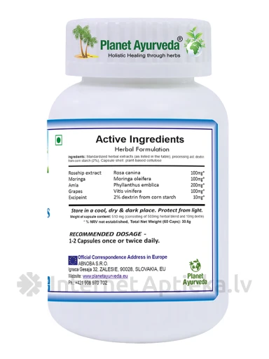 AT COMPLEX Planet Ayurveda® капсулы, 60 шт. | internetaptieka.lv