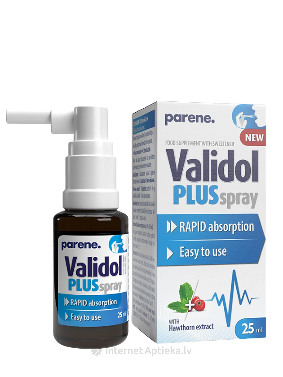 Parene VALIDOL PLUS Спрей, 25 мл | internetaptieka.lv