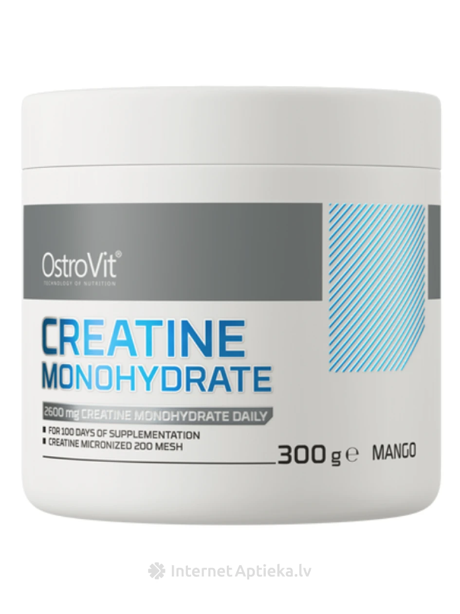 OstroVit Creatine Monohydrate Mango pulber, 300 g | internetaptieka.lv