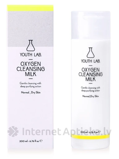 Youth Lab Oxygen hapnikusisaldusega puhastuspiim (normaalne ja kuiv nahk), 200 ml | internetaptieka.lv