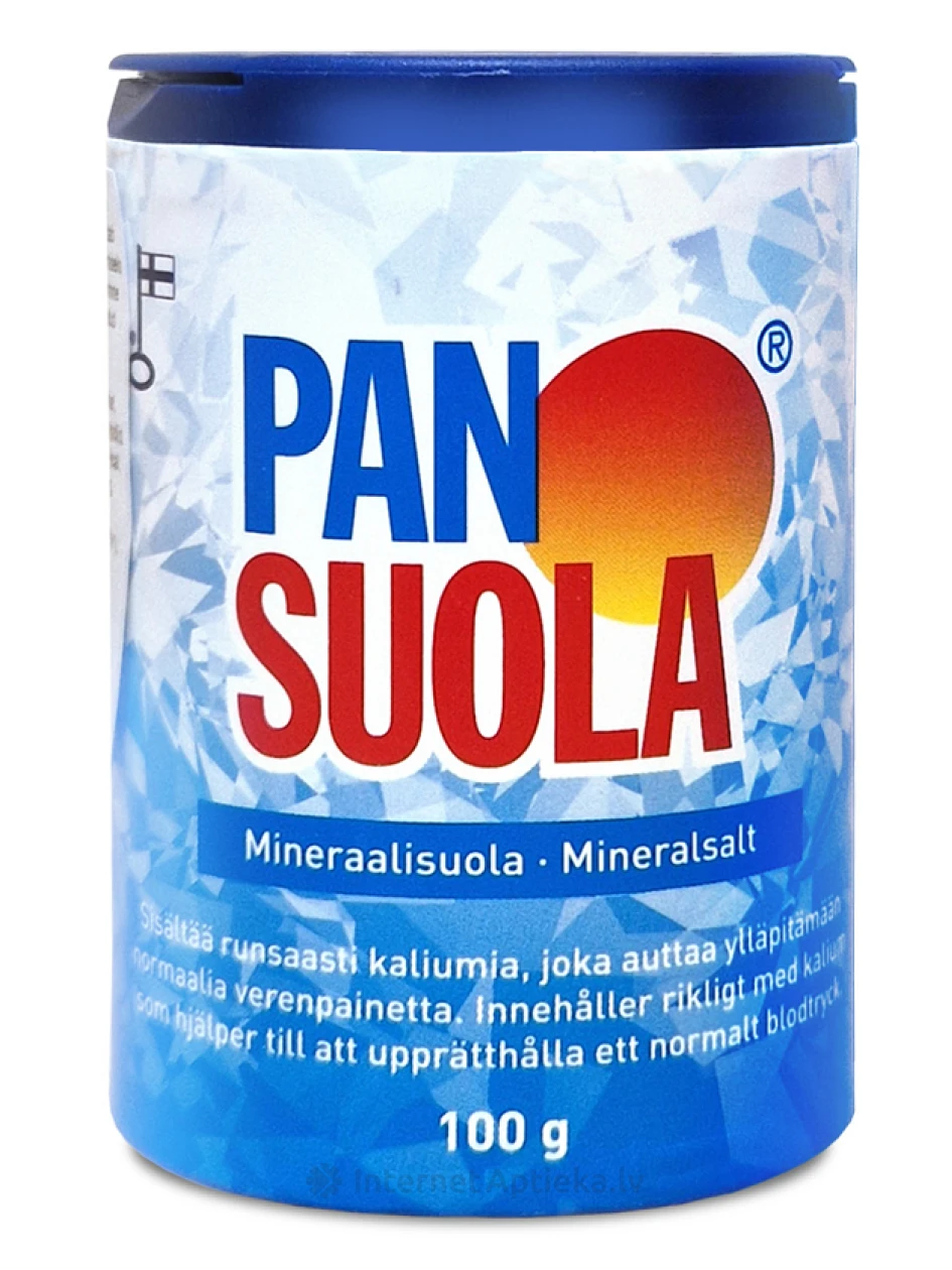 PanSalt минерализованная поваренная соль с йодом, 100 г | internetaptieka.lv