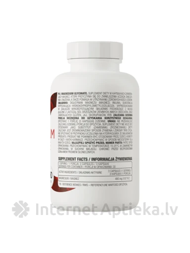 OstroVit magnesium glycinate kapsulas, 90. gb | internetaptieka.lv