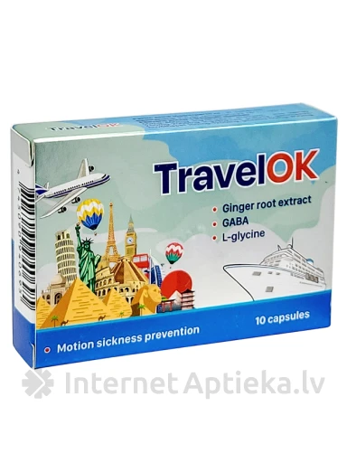 TravelOK Ingvera kapsulas ceļošanai, 10 gb. | internetaptieka.lv