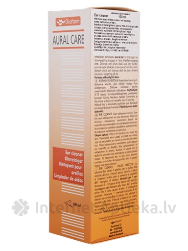 Diafarm Aural Care чистящее средство для ушей - для собак, 100 мл | internetaptieka.lv